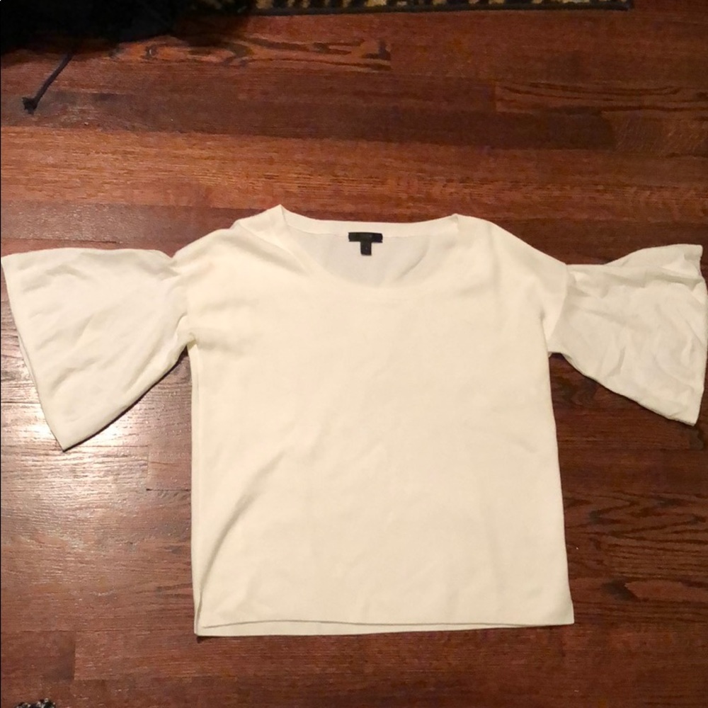 J. Crew Short Flounce Sleeve Top